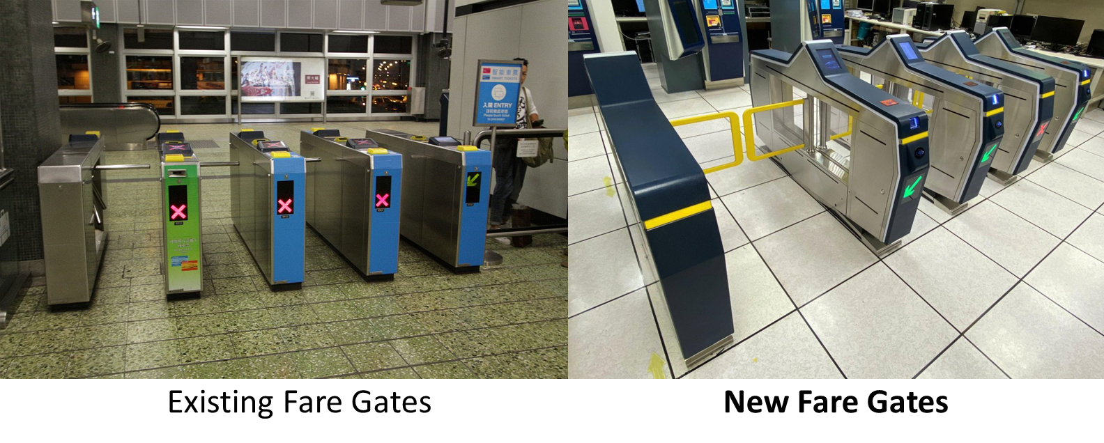 MTR Fare Gates Upgradation